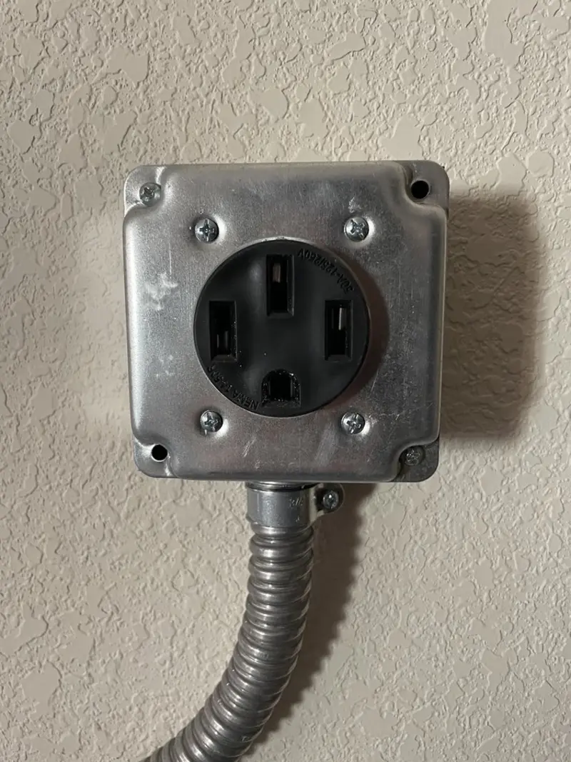 NEMA 14-50 outlet installed for Smart Home Electrical in Horace